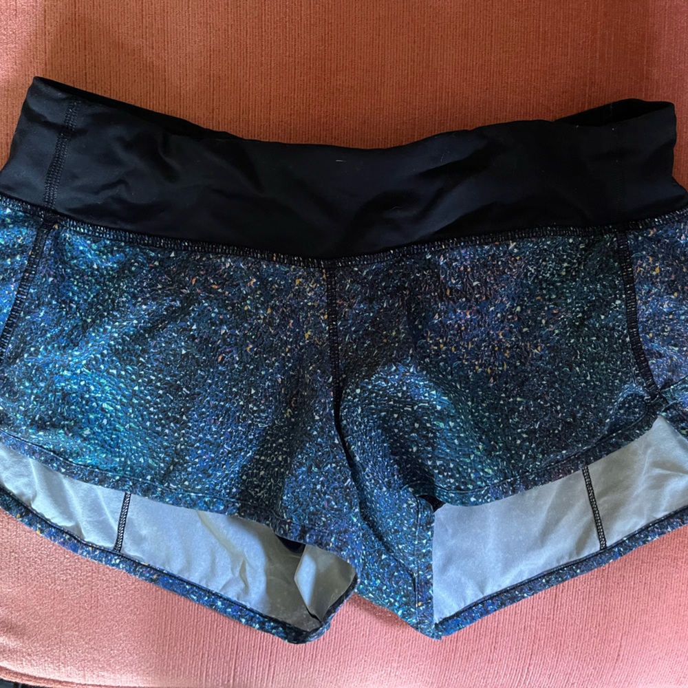 lululemon athletica Black and Blue Women's Shorts